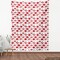 Ambesonne Vintage Fabric by The Yard, Various Women Lip Forms in Several Gestures Sad Nervous Happy Female Print, Decorative Fabric for Upholstery and Home Accents, 1 Yard, Vermilion White